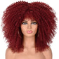 Kurzes Haar Afro Kinky Curly Perücken mit Pony für schwarze Frauen, afrikanische synthetische  Lolita Perücken