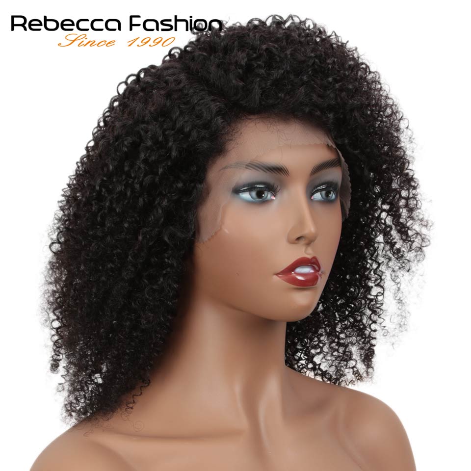 Rebecca Lace Front Short Bob Perücken Afro Kinky Curly Echthaarperücken, brasilianischen Human Lace Perücke