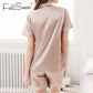 FallSweet Seide Satin Pyjamas Set für Frauen