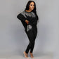 Damen Top und Hosen Zweiteiler Streetwear Outfits