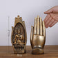 2 Stücke Buddha Statue Hände Skulpturen, Mönch Figur Tathagata Indien Yoga Fengshui Heimdekoration
