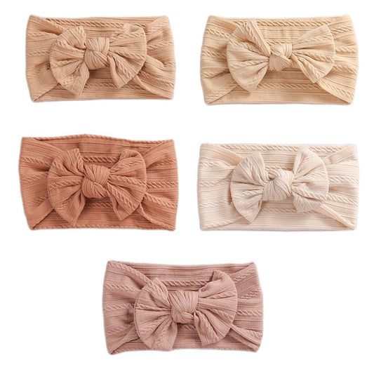 1Pcs Neugeborenes Baby Stirnband für Mädchen, elastisch Baby Schleifen, weiches Nylon Kinder Kopfbedeckung, Haarschmuck 32 Farben