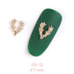HNUIX 2Pieces 3D Metal Nail art Jewelry Japanese Nail Decorations Top Quality Crystal Manicure Zircon Diamond Charms Pendants