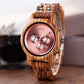 Damen Holz- Armbanduhr,  handgefertigt