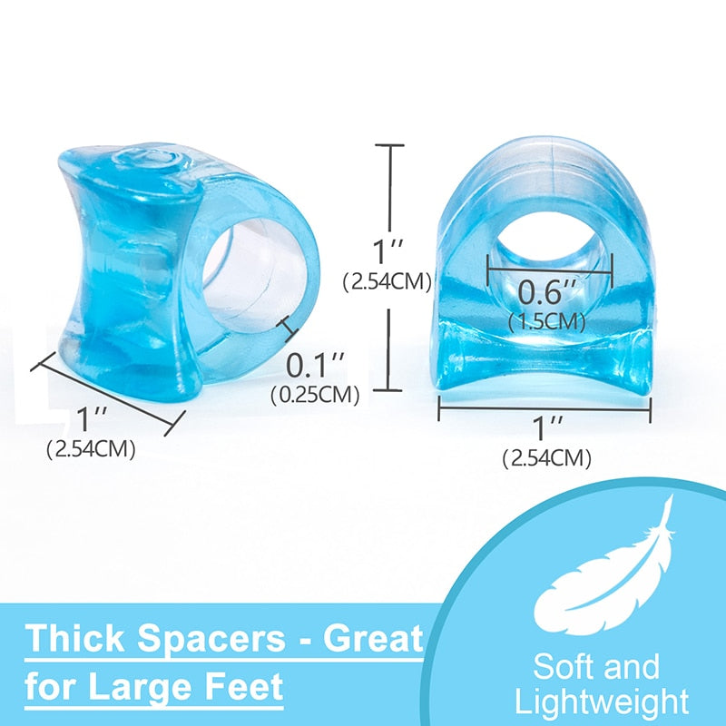 Zehentrenner, 2pcs blau weiches Silikon Gel