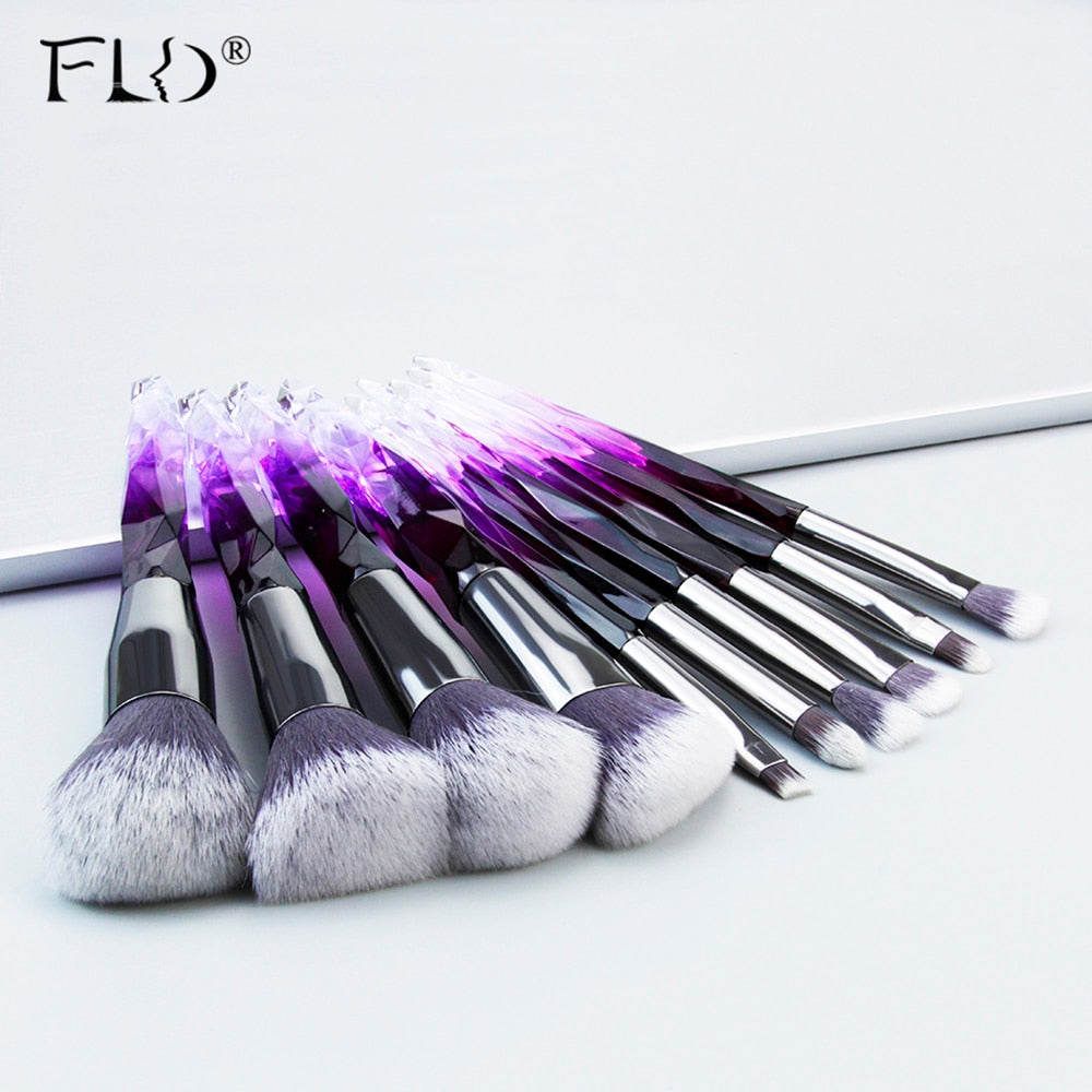 Diamant-Make-up-Pinsel-Set Kosmetik-Rouge-Pinsel, Puder-Grundierungs-Pinsel
