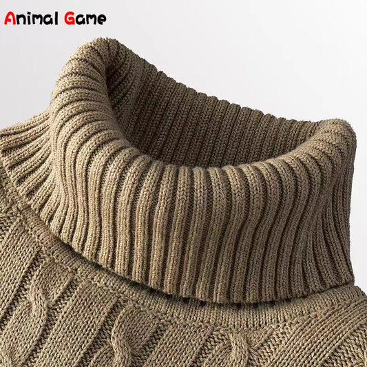 Rollkragen Warmer Strickpullover für Männer