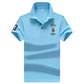 Gesticktes Herren-Business-Casual-Poloshirt M-4XL, Kurzarm-Poloshirt Kunstfaser