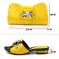 2023 neuestes italienisches Design Mode afrikanische Frauen, niedrige Ferse bequeme Schuhe und Taschen Set