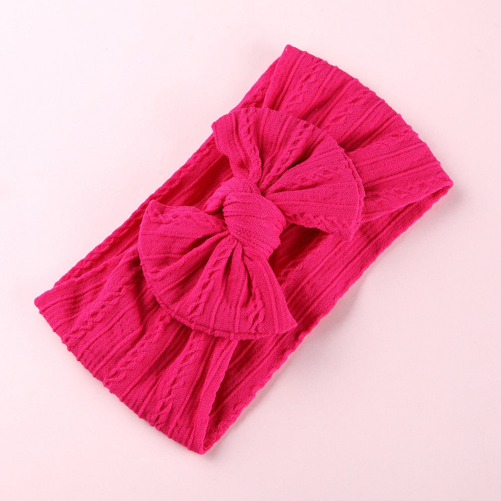 1Pcs Neugeborenes Baby Stirnband für Mädchen, elastisch Baby Schleifen, weiches Nylon Kinder Kopfbedeckung, Haarschmuck 32 Farben