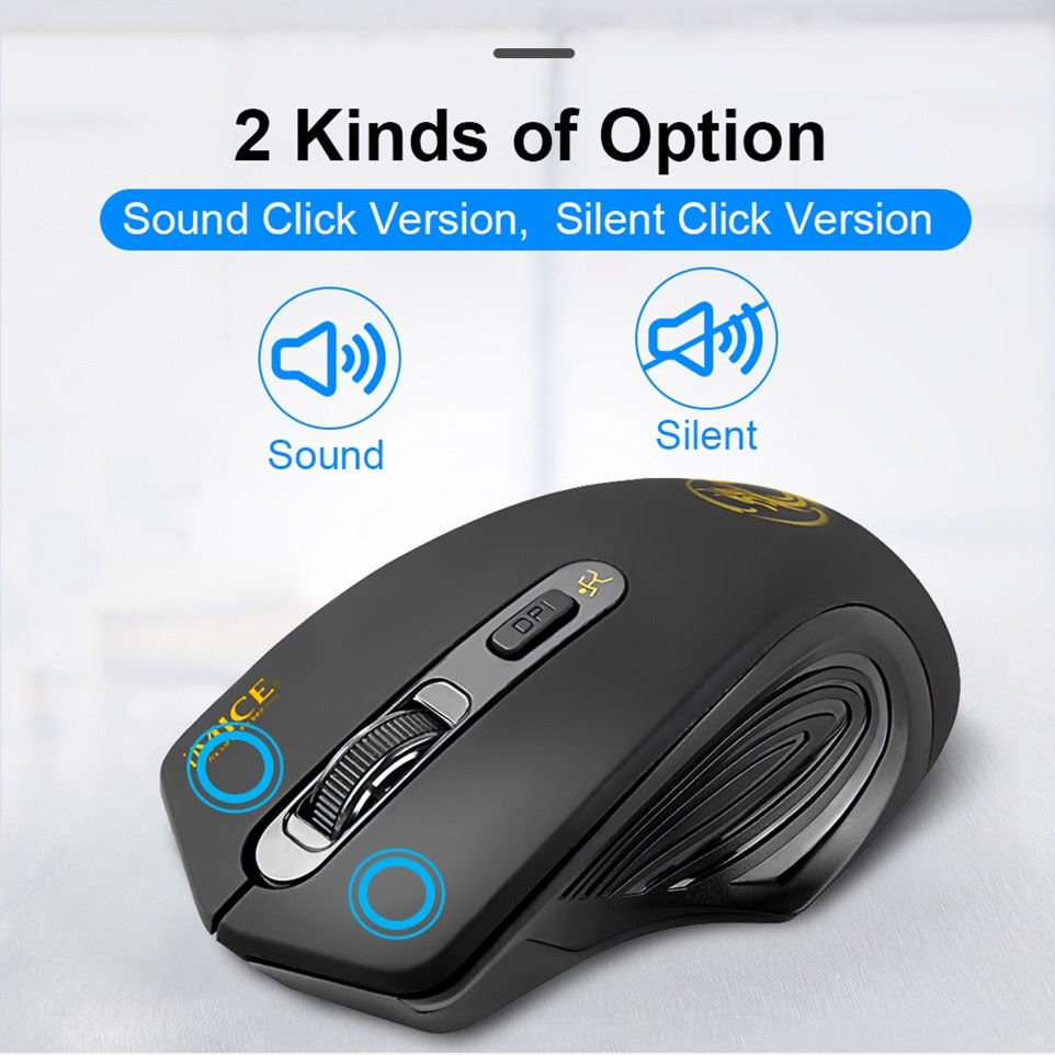 USB Wireless Mouse 2000 DPI USB 2.0 Empfänger Optische Computermaus 2,4 GHz Ergonomische Mäuse für Laptop PC Sound Silent Mouse