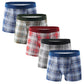 5pcs Boxershorts Herren, European Baumwolle Plus-Größe