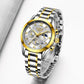 LIGE 2022 Neue Gold Uhr, Frauen Uhren Damen Kreativ Stahl, Armband Uhren Frauen Wasserdicht