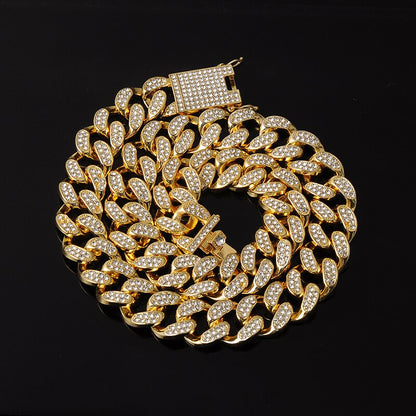 18 Karat Echt Vergoldette Halskette/Platin überzogen, Weißgold Halsband Halskette Armband