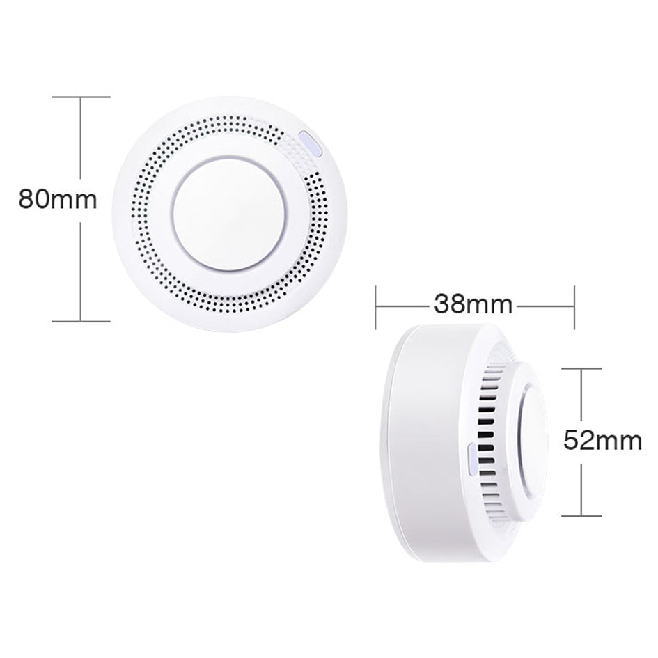 Smart WiFi Rauchmelder, Feueralarm Temperaturmelder Sensor Home Security System funktioniert mit Tuya Smart Life APP