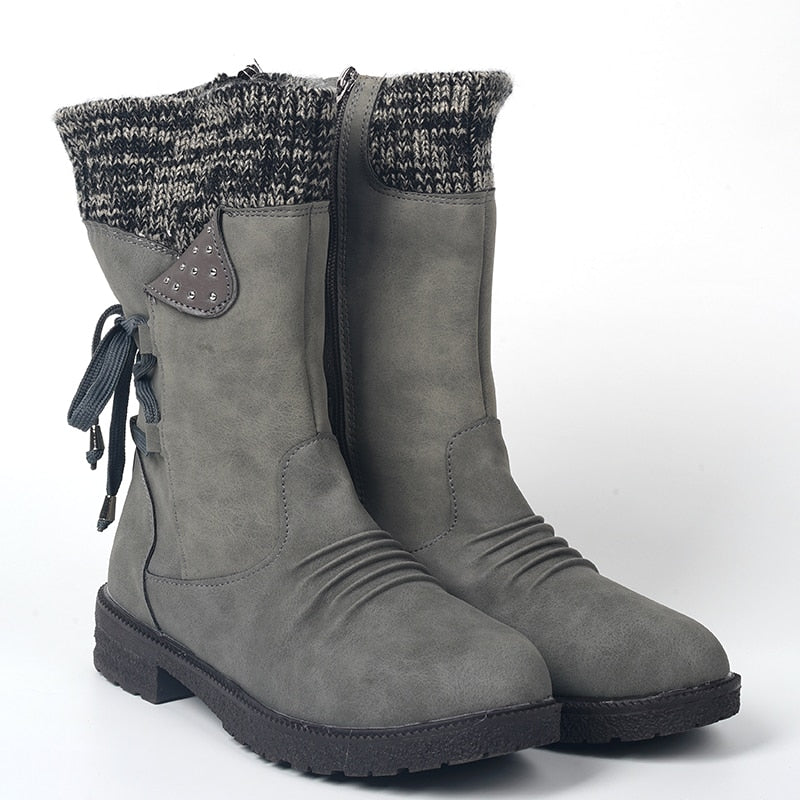 2023 Warme Damen Wildleder Schnee Stiefel, Outdoor Stiefel