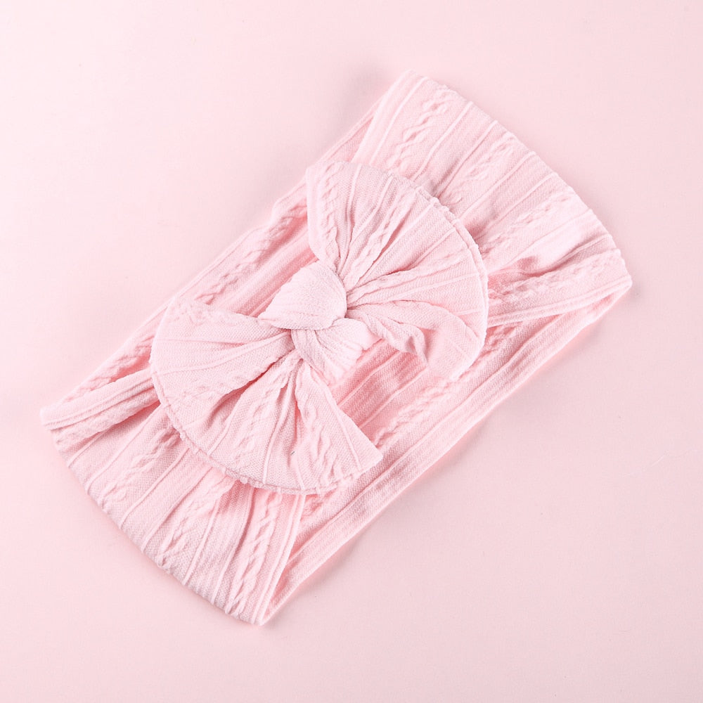 1Pcs Neugeborenes Baby Stirnband für Mädchen, elastisch Baby Schleifen, weiches Nylon Kinder Kopfbedeckung, Haarschmuck 32 Farben