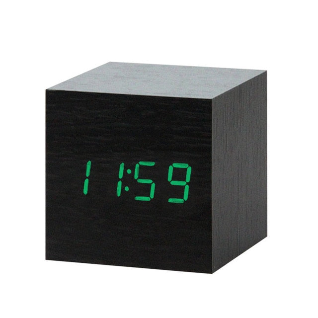 Dual Display Smart Digital LED, Wecker Temperatur Sprachsteuerung, Multifunktions-elektronischer Kalender