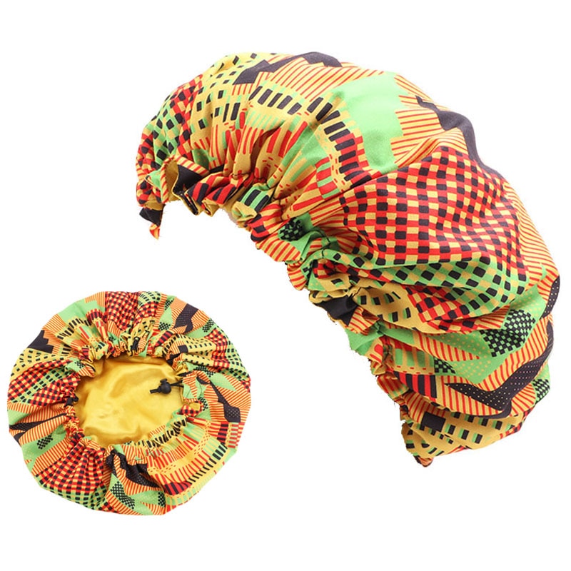 2 pcs/set Schlafmütze für Eltern und Kinder Afrikanischer Druck, Turban Haarabdeckung