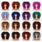 Kurzes Haar Afro Kinky Curly Perücken mit Pony für schwarze Frauen, afrikanische synthetische  Lolita Perücken