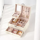 Casegrace Multi-Layer Jewelry Box Organizer, Samt-Aufbewahrungsbox für Uhren, Ohrringe & Halsketten