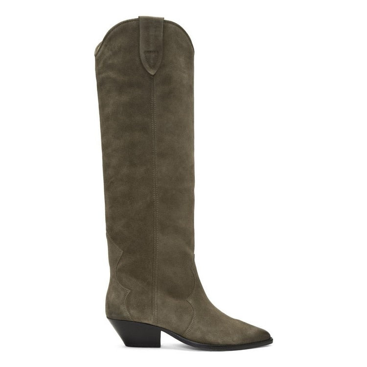 Damen Stiefel Wildleder High Stiefel, Qualität Damen Freizeitschuhe