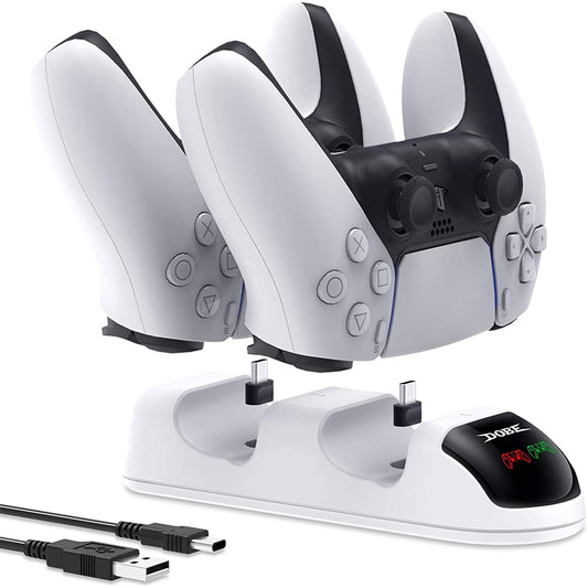 Ladegerät für PS5 DualSense Controller Auarte Ladestation für PS5 Playstation 5 Wireless Controller Dual USB Schnellladegerät