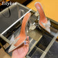 Eilyken Größe 34-45 Sommer Schmetterlingsknoten, Frauen Pumps Mode seltsamer Stil Transparent