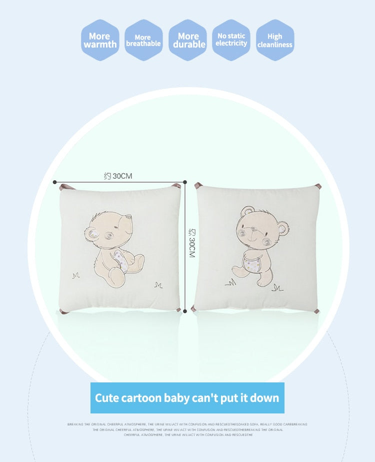 6 Stück/Set Kinderbett Nestchen Baby Kopfschutz in der Krippe, Babybett Schutz