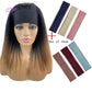 African Straight Headband Wigs Natural Black Medium Length Hairstyle Women's Wig Afro Kinky Free Part Daily Wear Ladies Hair