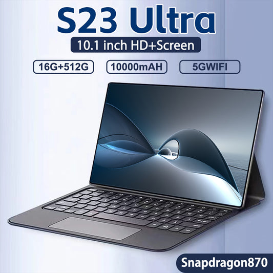 2023 Neues Tablet Android S23 Ultra 10,1 Zoll HD 16G+512GB, 5G Dual-SIM-Karte, WIFI Google Play Tablets für Laptop
