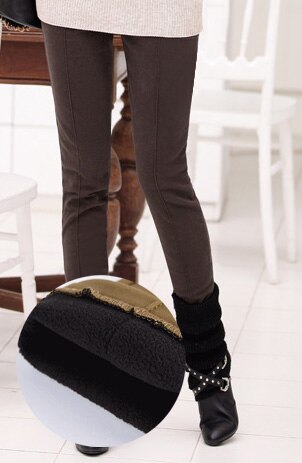 Damenkleidung S-4XL, Bleistift Hosen Hohe Taille, Dünne Dicke Samt Warme Winter Leggings