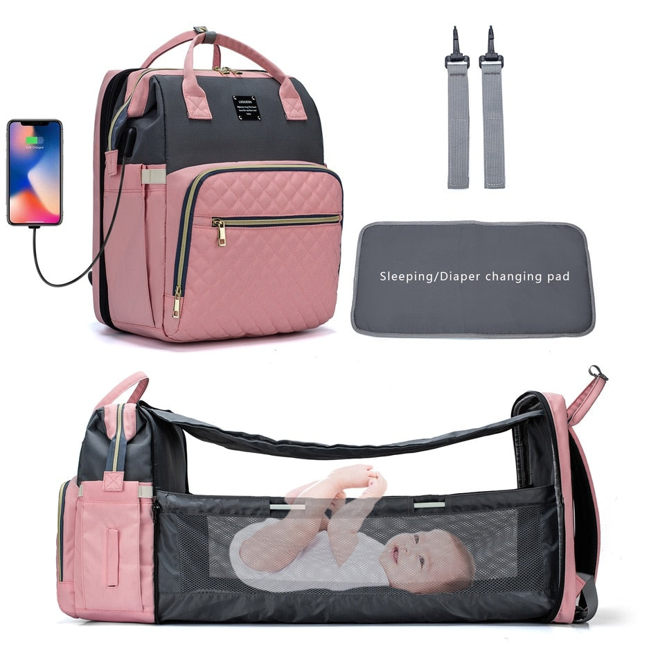 2022 Wickelrücksack, Wickeltasche Multifunktions Große Kapazität, Baby Ruecksack, Wickeltasche Organizer Tasche
