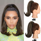 AISI HAIR Synthetische Lange Gerade Pferdeschwanzverlängerung, Blond Wrap Around Pferdeschwanz Clip in Haarteil