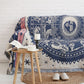Sofa-Überwurfdecke im europäischen Stil, Baumwollfaden, gestrickte Decke mit Quastengeometrie