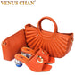Mode Marken Hausschuhe für Damen Elegante Fersen, Sandalen und Taschen-Set
