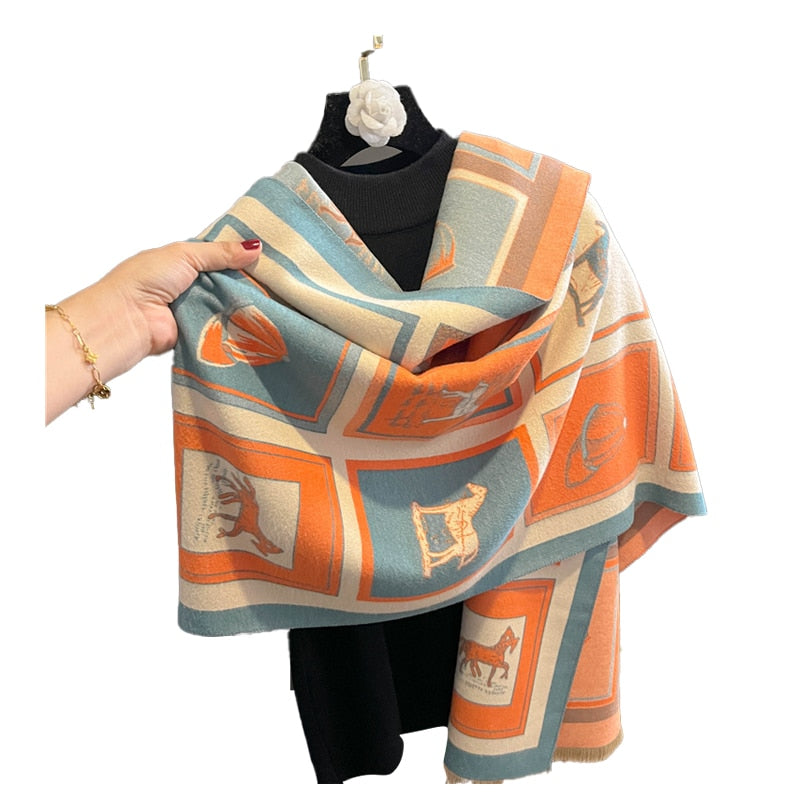Damen  Winter Kaschmirschal Design, Warme Pashmina Decke