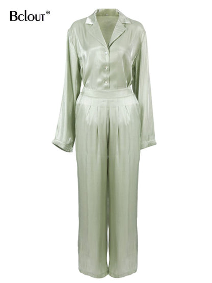 Frühling / Sommer Vintage 2-teiliges Top und Hohe Set, Weiblich Elegante Anzüge