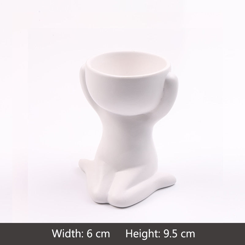 Personalisierter Keramik-Blumentopf, Handgefertigte Handwerkvase für Heimdekoration