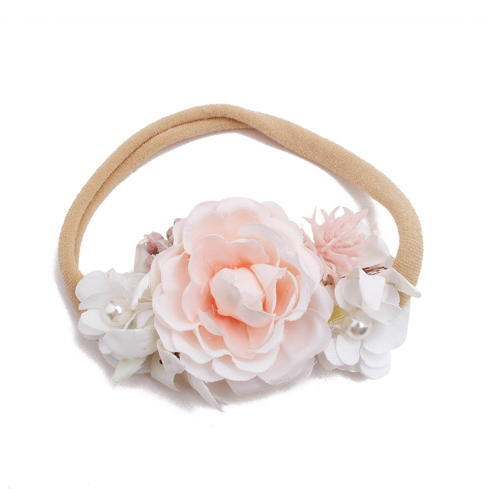 Baby Mädchen Stirnband Nettes Baby elastisches Haarband Neugeborenen Kopf Blume, Kleinkind Stirnband, Kopfbedeckung Kinder Zubehör