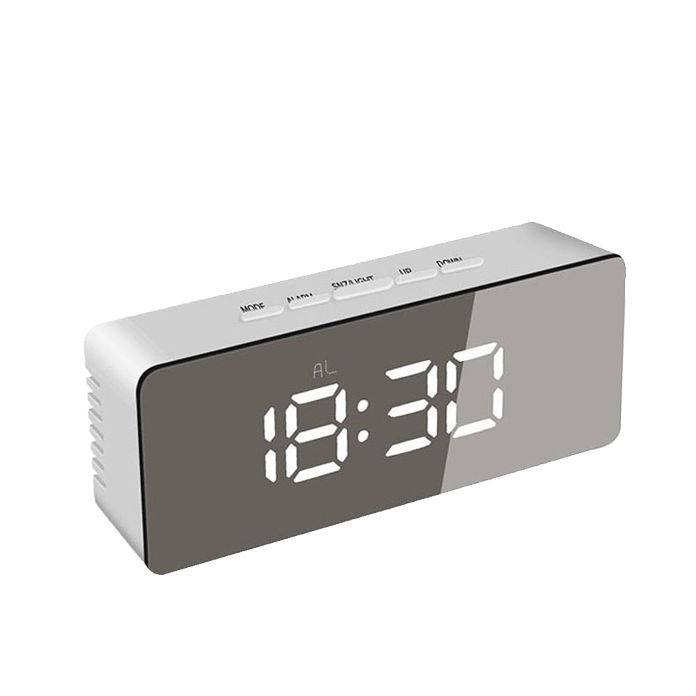 Digitaler Wecker LED-Spiegeluhr Großes LCD-Display