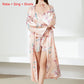 Sexy Damen Satin Kimono Kleid, Robe Anzug Nachtwäsche