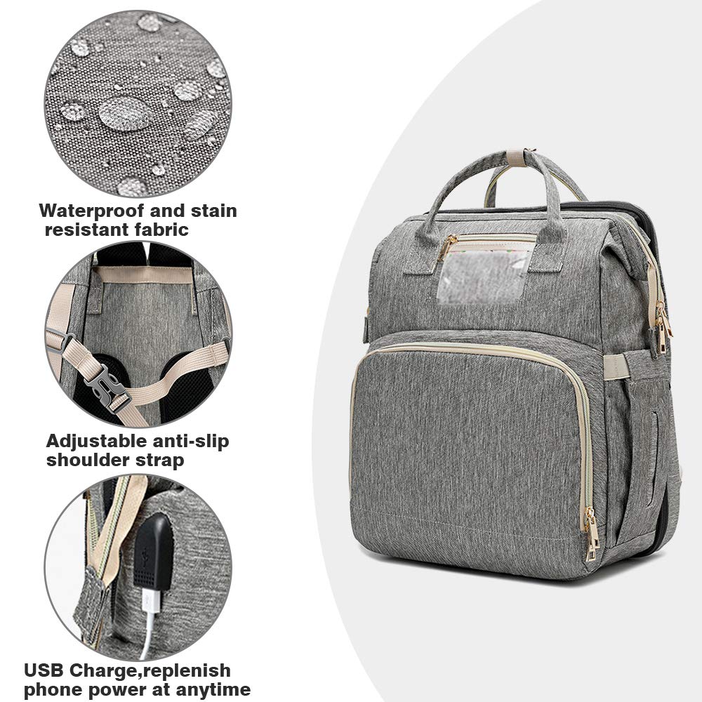 2022 Wickelrücksack, Wickeltasche Multifunktions Große Kapazität, Baby Ruecksack, Wickeltasche Organizer Tasche