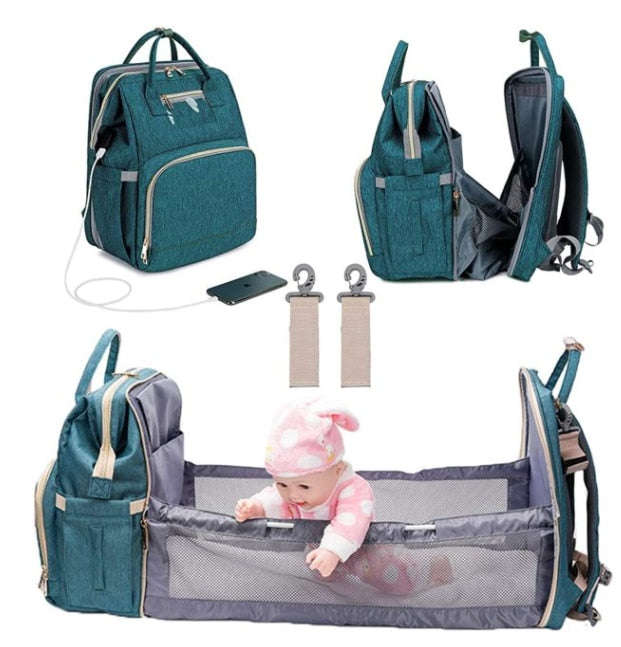 2022 Wickelrücksack, Wickeltasche Multifunktions Große Kapazität, Baby Ruecksack, Wickeltasche Organizer Tasche
