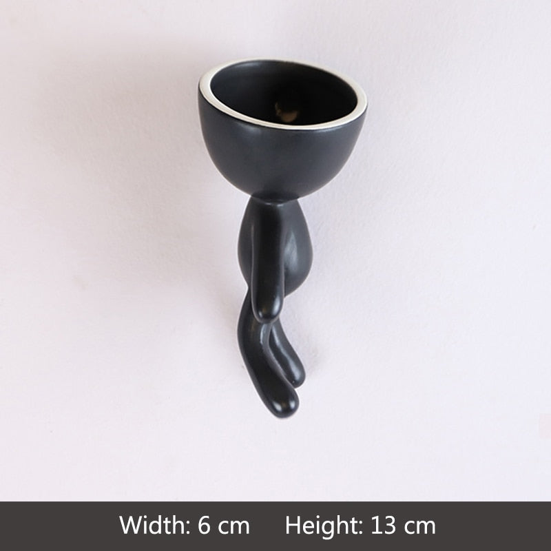Personalisierter Keramik-Blumentopf, Handgefertigte Handwerkvase für Heimdekoration