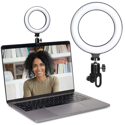 6,3-Zoll-LED-Ringlichter, Selfie-Live-Streaming, USB-Desktop-Clip für Youtube, MacBook, PC, Laptop, Computer, Tiktok-Stream