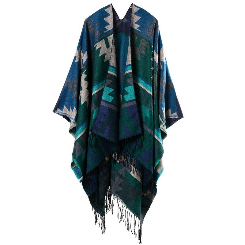 Nachahmung Kaschmir Damen, Schal Winter Warme Schal Wrap Bequeme Weibliche Gestrickte Dicke Decke