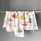 Weicher Baumwollstoff Tischsets für Esstisch, Tischsets Pflanzennahrung gedruckte Serviette für Zuhause, Küche, Restaurant