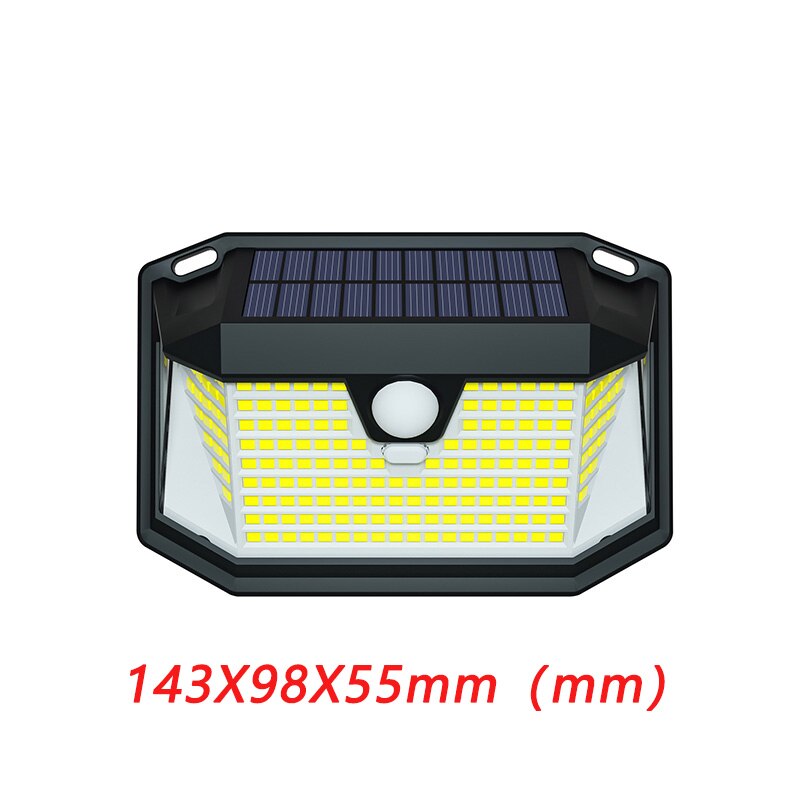 202 Leds Solar Wandleuchte Human Sensing Licht im Freien Wateproof IP65 Garten Lampe für Veranda Hinterhof Korridor Garten Hof