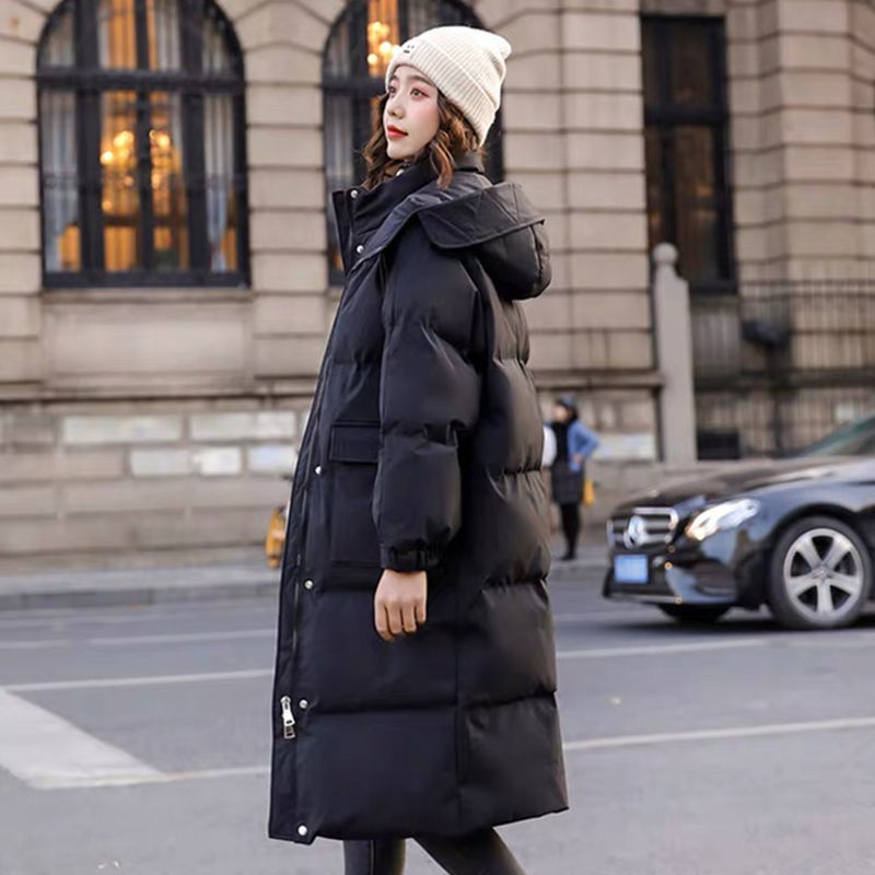 Daunengepolsterte Jacke für Damen im Winter 2023 im neuen Stil, koreanischer, lockerer mit Baumwolle gefütterter Mantel
